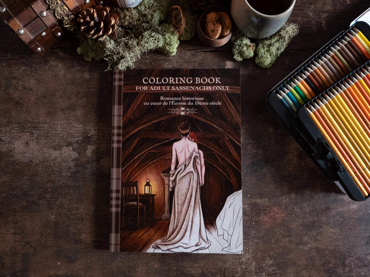Édition papier Coloriage romantique pour adultes – Écosse du 18e siècle (Précommande) Le Grimoire de Geillis